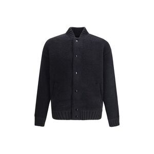 Laneus Men Wool Bouclé Bomber